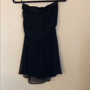 Black strapless dress